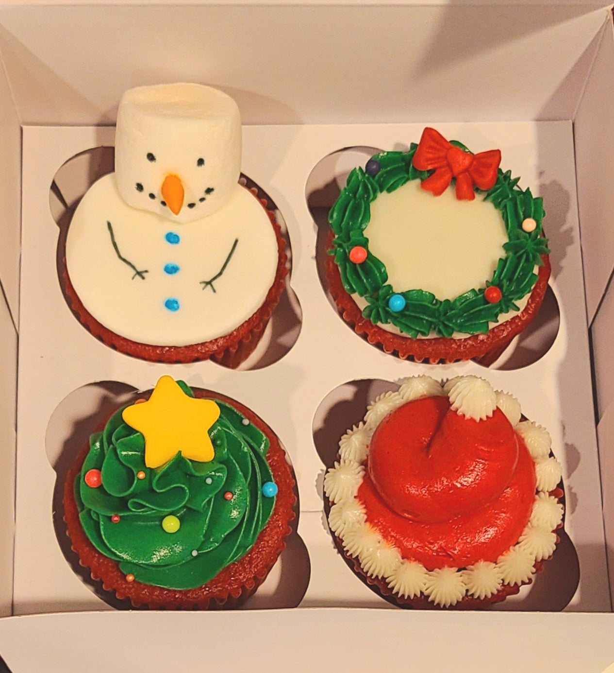 Cupcake Christmas - set of 4