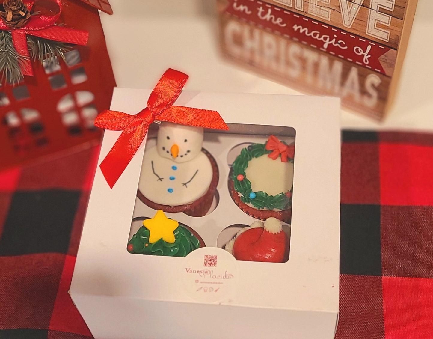 Cupcake Christmas - set of 4